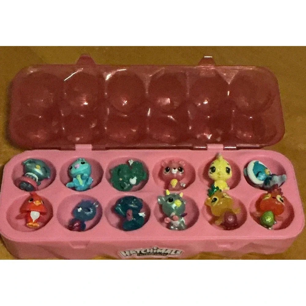 Hatchimals Colleggtibles 12 Pack Egg Carton Case Pink Sparkle With 12 Hatchimals